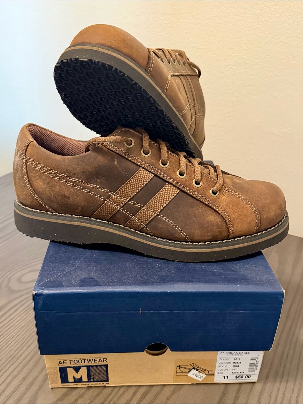 Men’s American Eagle NEW Brown Casual Lace-Up Shoes